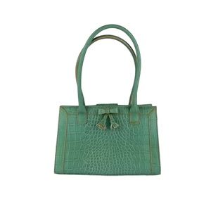 Vintage Y2K 90s Faux Lizard Teal Mini Shoulder bag